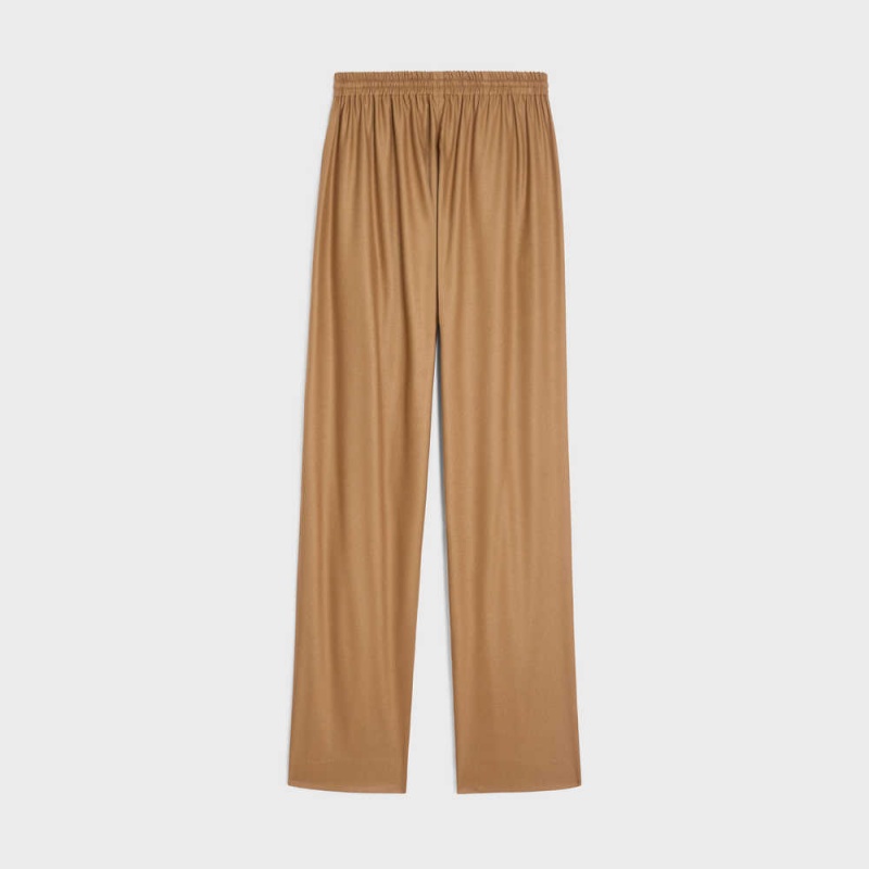 Pantalon Celine Droit Jogging In Cashmere Flannel Marron | CL-592752