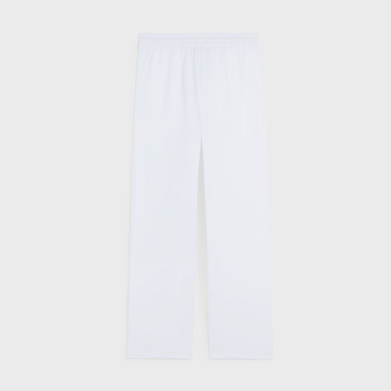 Pantalon Celine Droit Jogging In Double Face Jersey Blanche | CL-592042