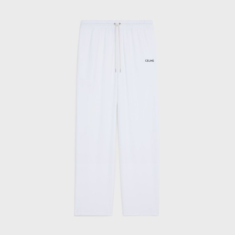 Pantalon Celine Droit Jogging In Double Face Jersey Blanche | CL-592042