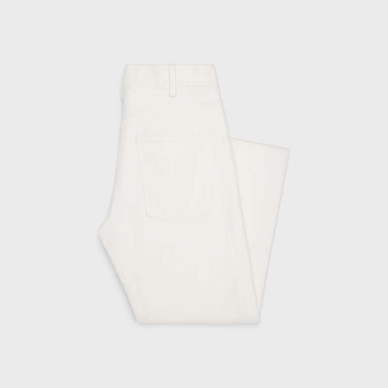 Pantalon Celine Dylan Flared Jeans In Optic Wash Denim Blanche Lavage | CL-592047