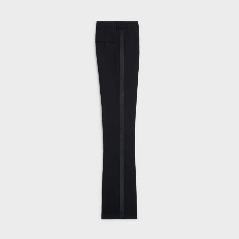 Pantalon Celine Dylan Tux In Mohair And Silk Noir | CL-592734