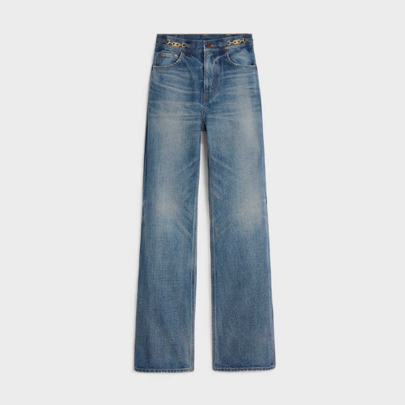 Pantalon Celine Jane Flare Jeans In Denim Union Wash Lavage | CL-592719