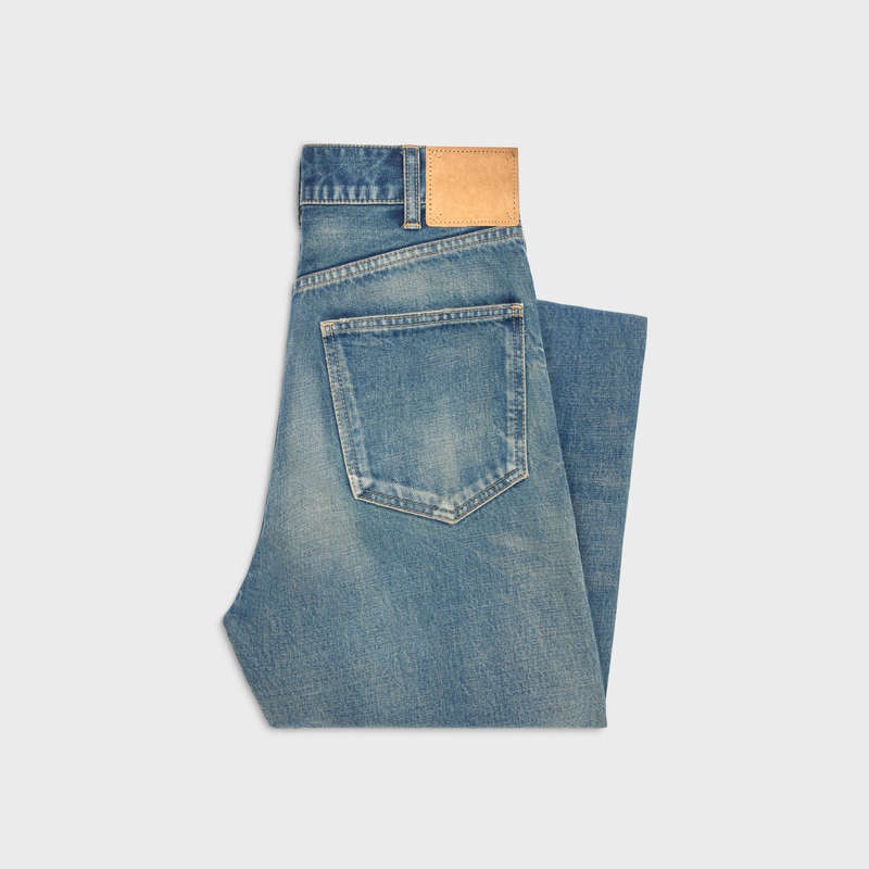 Pantalon Celine Kurt Jeans In Trail Wash Denim Lavage | CL-592049