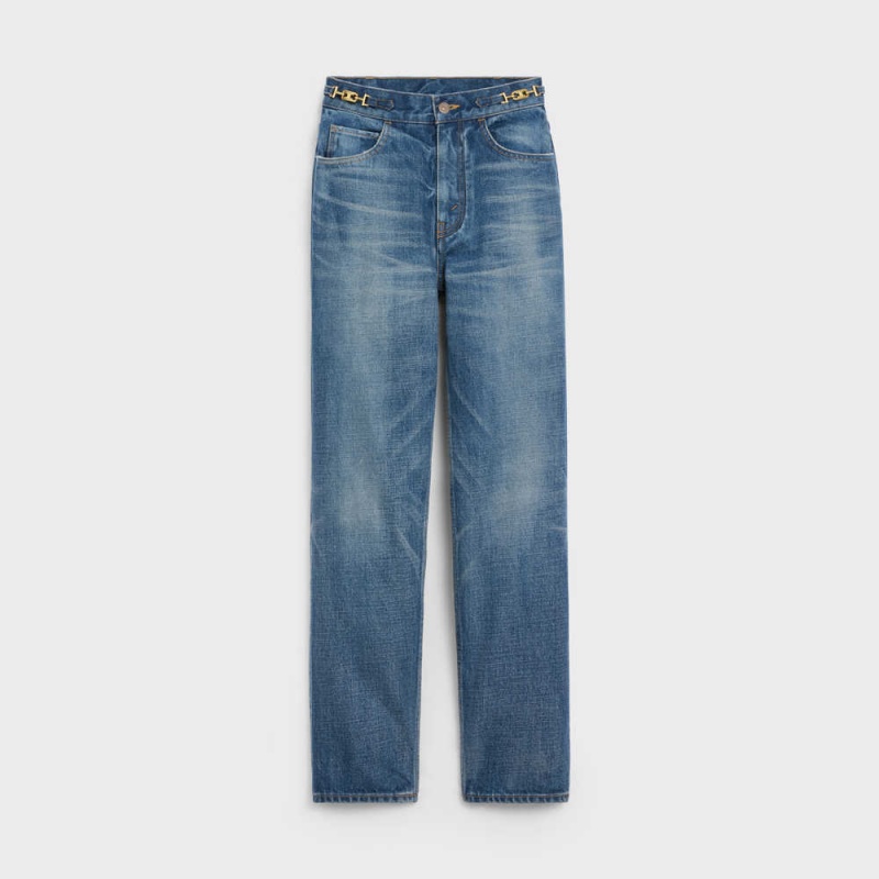 Pantalon Celine Margaret Jeans In Union Wash Denim Lavage | CL-592715