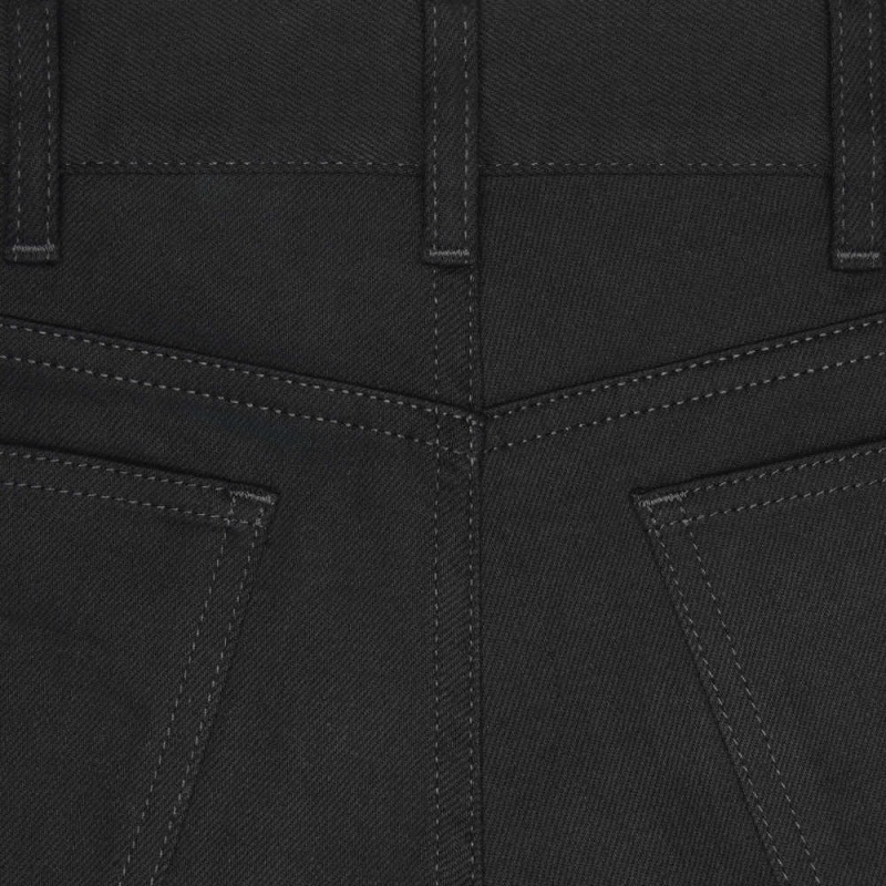 Pantalon Celine Neo Mince Jeans In Pure Black Wash Denim Noir | CL-592727