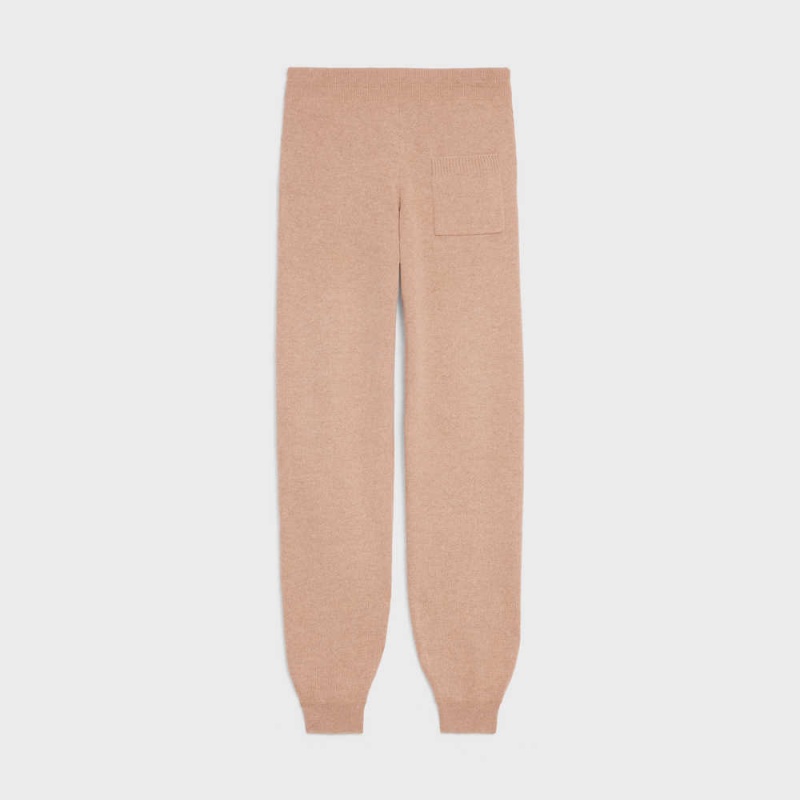 Pantalon Celine Piste In Cashmere Laine Marron | CL-592753