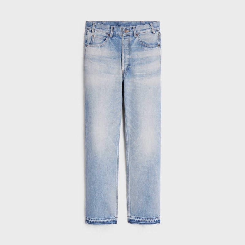 Pantalon Celine Wesley Jeans In Pismo Wash Denim Lavage | CL-592714