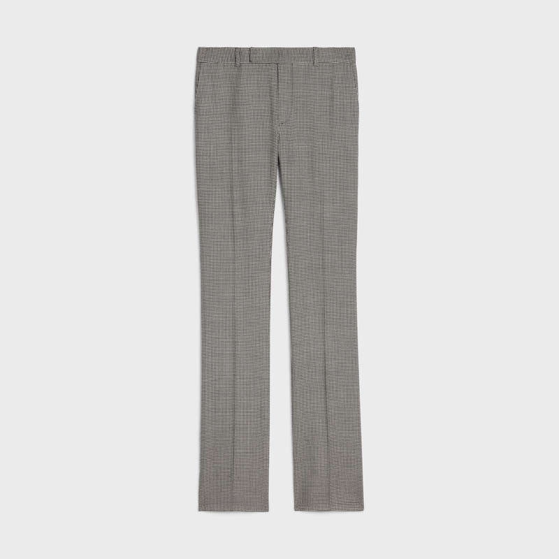 Pantalons Celine Flared In Cashmere Laine Grise | CL-592017