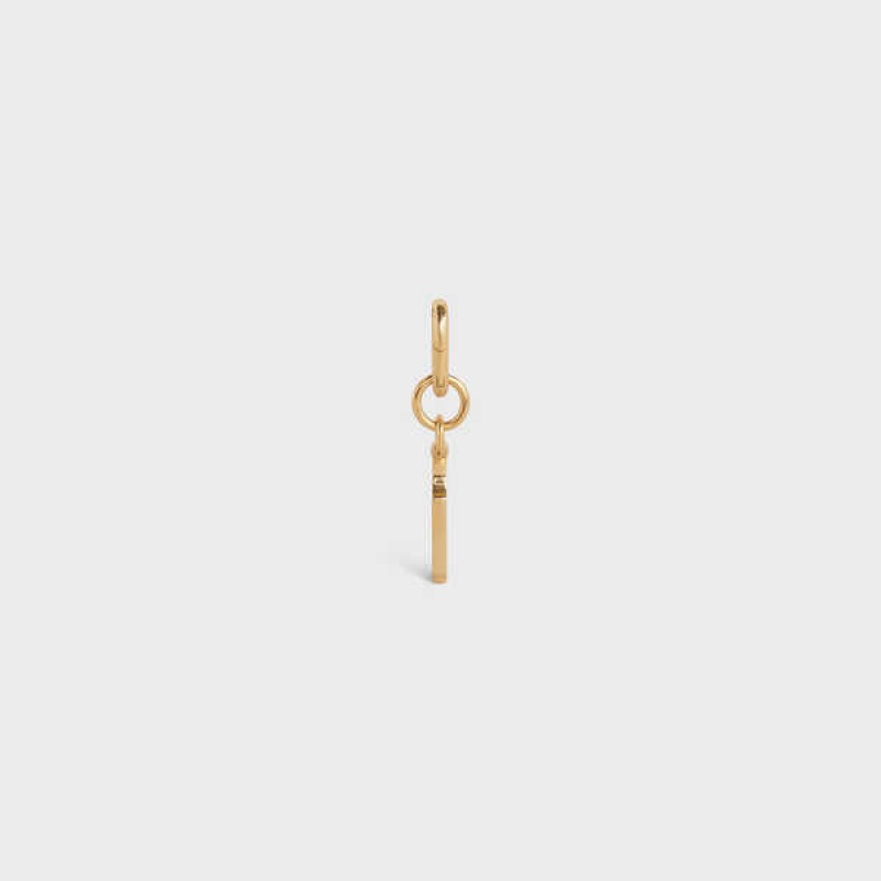 Petite Maroquinerie Celine 16 Charm In Brass Doré | CL-592923