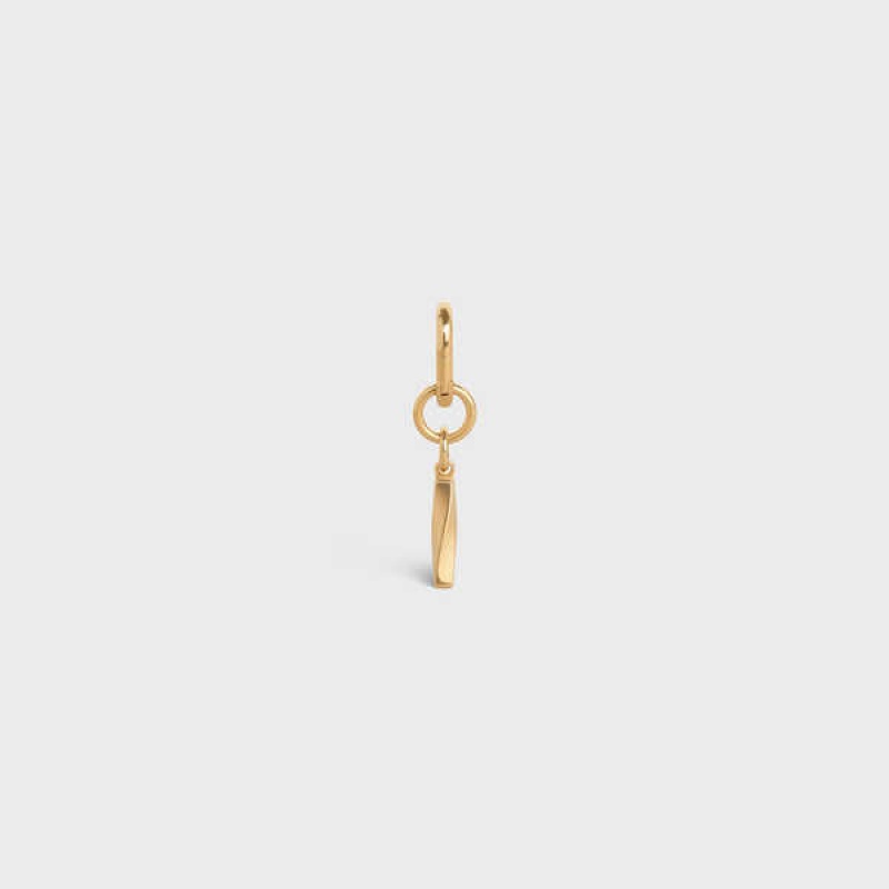 Petite Maroquinerie Celine A Charm In Brass Doré | CL-592924