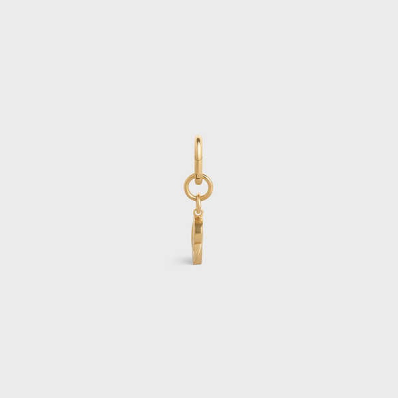 Petite Maroquinerie Celine B Charm In Brass Doré | CL-592925