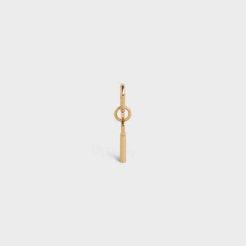 Petite Maroquinerie Celine Key Charm In Brass Doré | CL-592922