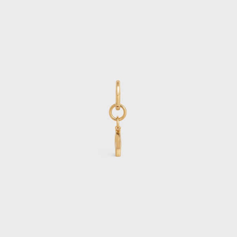 Petite Maroquinerie Celine P Charm In Brass Doré | CL-592935