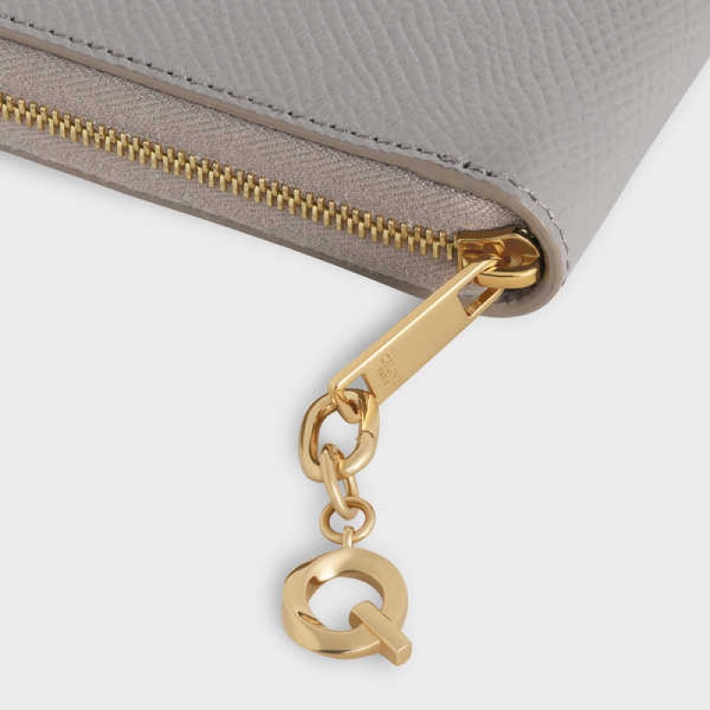 Petite Maroquinerie Celine Q Charm In Brass Doré | CL-592936