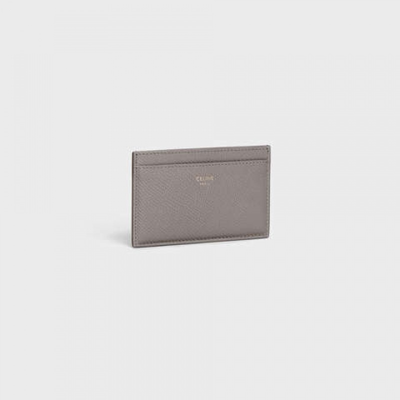 Porte-Carte Celine In Grained Calfskin Grise | CL-591802