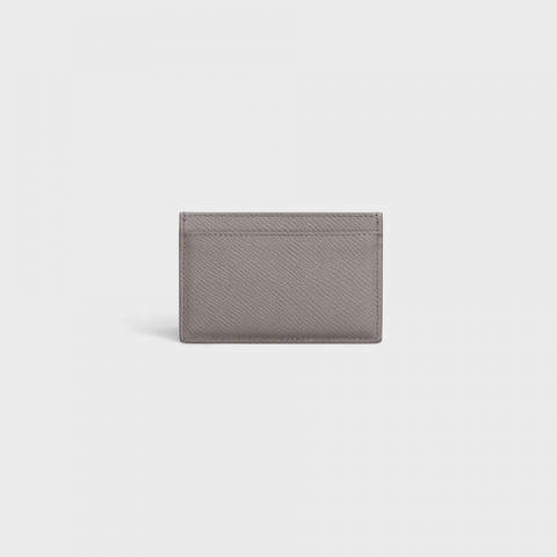 Porte-Carte Celine In Grained Calfskin Grise | CL-591802