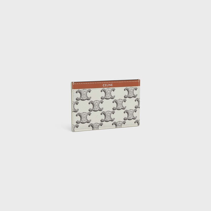 Porte-Carte Celine In Triomphe Tela And Calfskin Marron | CL-591803