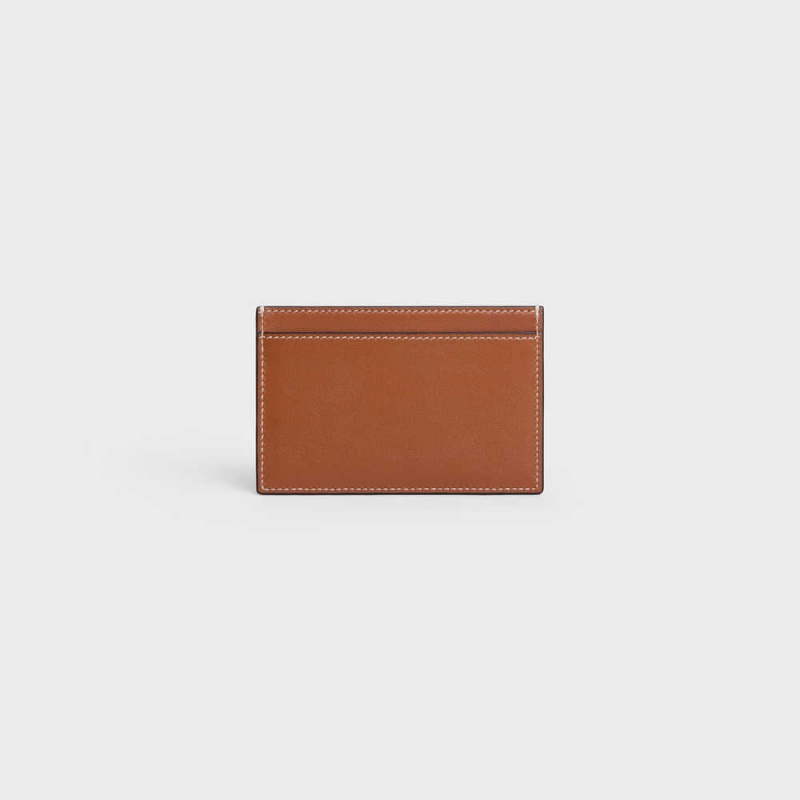 Porte-Carte Celine Smooth Lambskin Marron | CL-592955