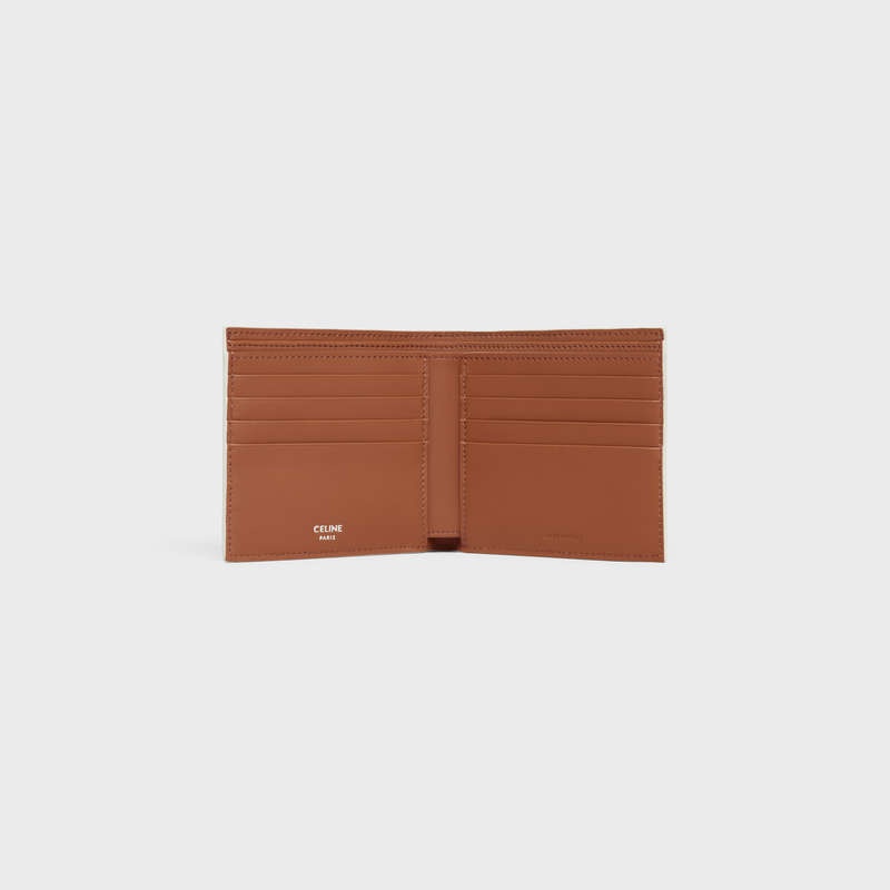 Portefeuilles Celine Bi-fold In Triomphe Tela Marron | CL-591785