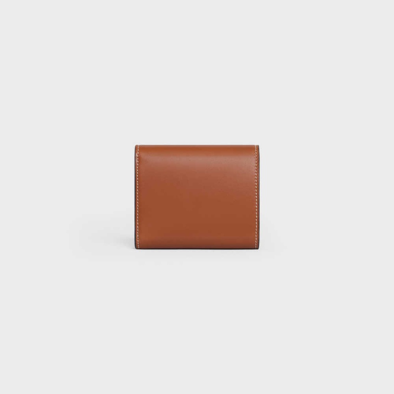 Portefeuilles Celine Small Triomphe In Shiny Smooth Lambskin Marron | CL-592969