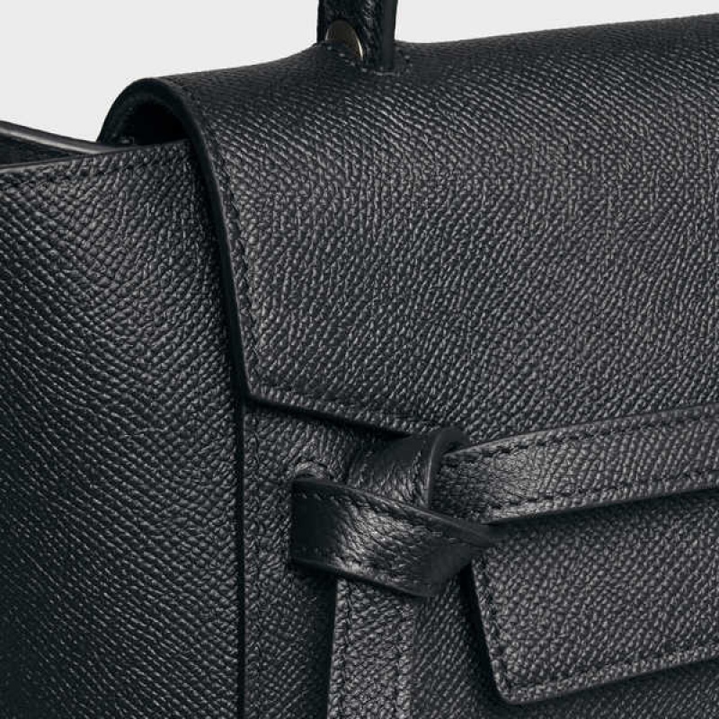 Sac Banane Celine Micro In Grained Calfskin Noir | CL-593061