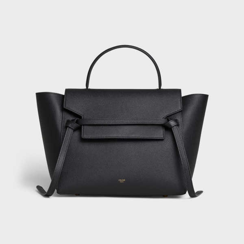 Sac Banane Celine Mini In Grained Calfskin Noir | CL-593064