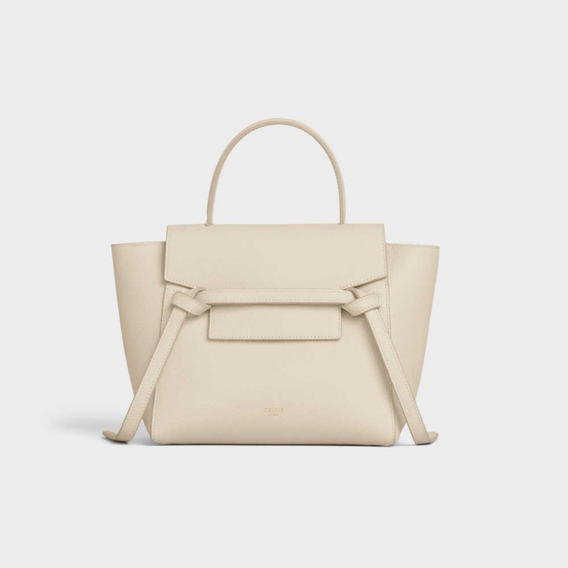 Sac Banane Celine Nano In Grained Calfskin Beige | CL-593059