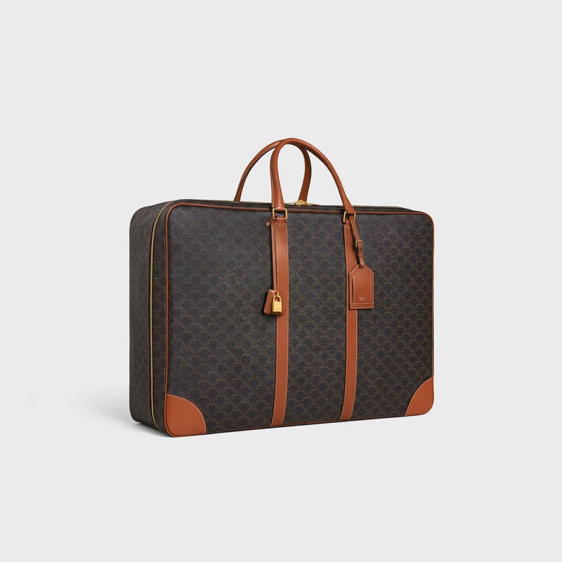 Sacs D'affaires Celine Soft Luggage 70 In Triomphe Tela And Calfskin Marron | CL-591822