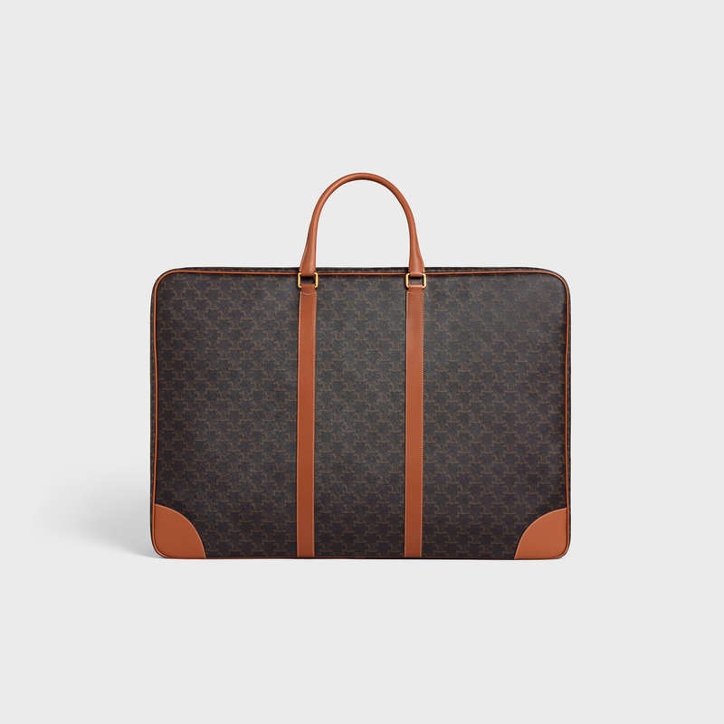 Sacs D'affaires Celine Soft Luggage 70 In Triomphe Tela And Calfskin Marron | CL-591822