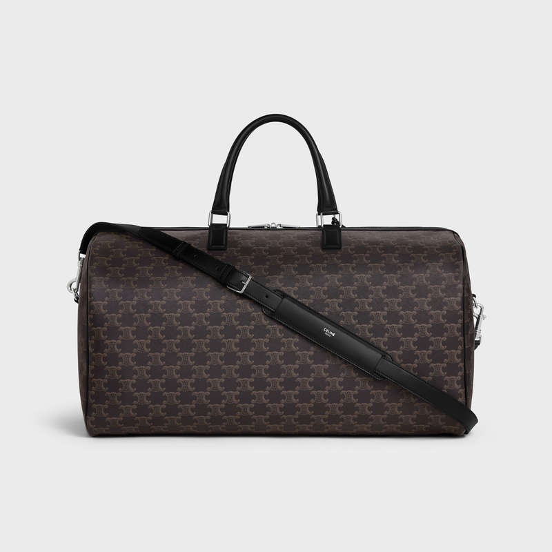 Sacs De Voyage Celine Large In Triomphe Tela With David Weiss Wave Print Noir | CL-591819