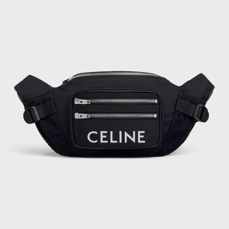 Sacs À Bandoulière Celine Bag Randonnée In Nylon With Celine Print Noir | CL-591848