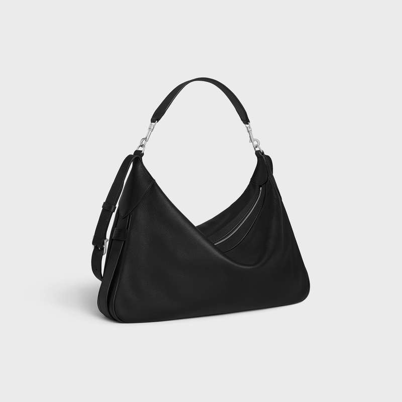 Sacs À Bandoulière Celine Large Brides Romy In Supple Calfskin Noir | CL-591841