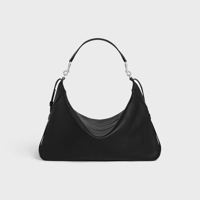 Sacs À Bandoulière Celine Large Brides Romy In Supple Calfskin Noir | CL-591841