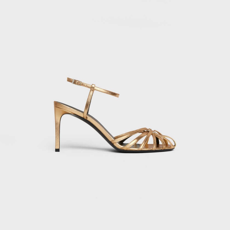 Sandale Celine Triomphe In Laminated Doré | CL-592599