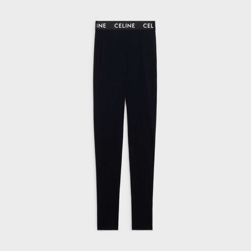 Short Celine Leggings Technical Jersey Noir | CL-592754