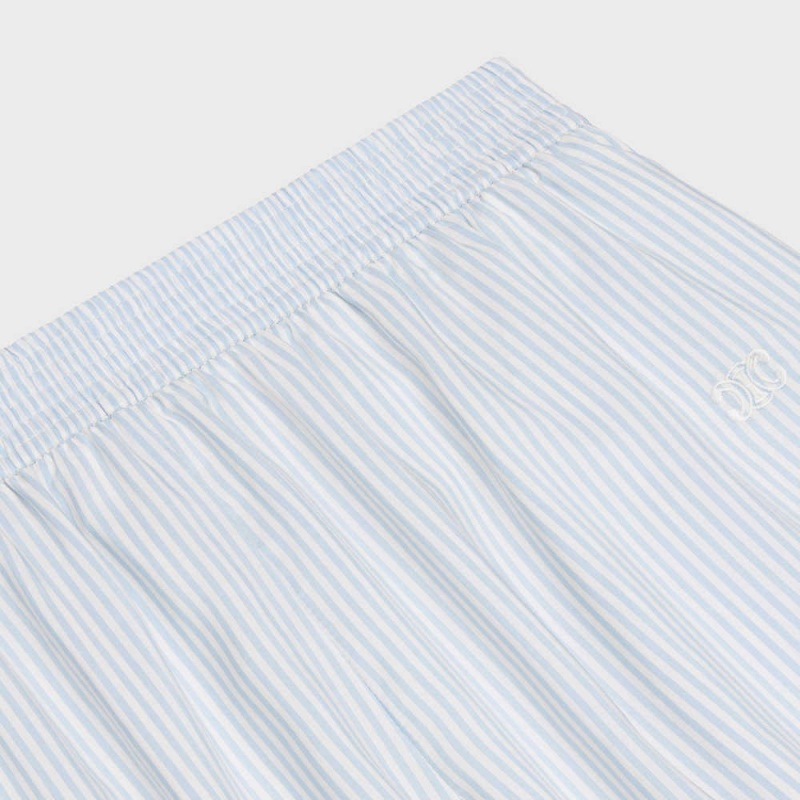 Short Celine Pyjama In Rayé Silk Stripes | CL-592757