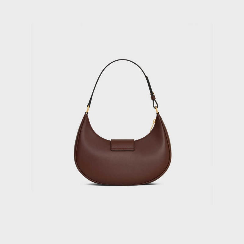 Triomphe Celine Ava Soft Bag In Smooth Calfskin Marron | CL-593173