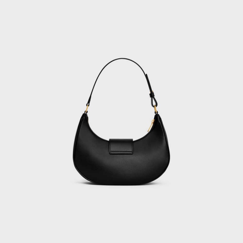 Triomphe Celine Ava Soft Bag In Smooth Calfskin Noir | CL-593171