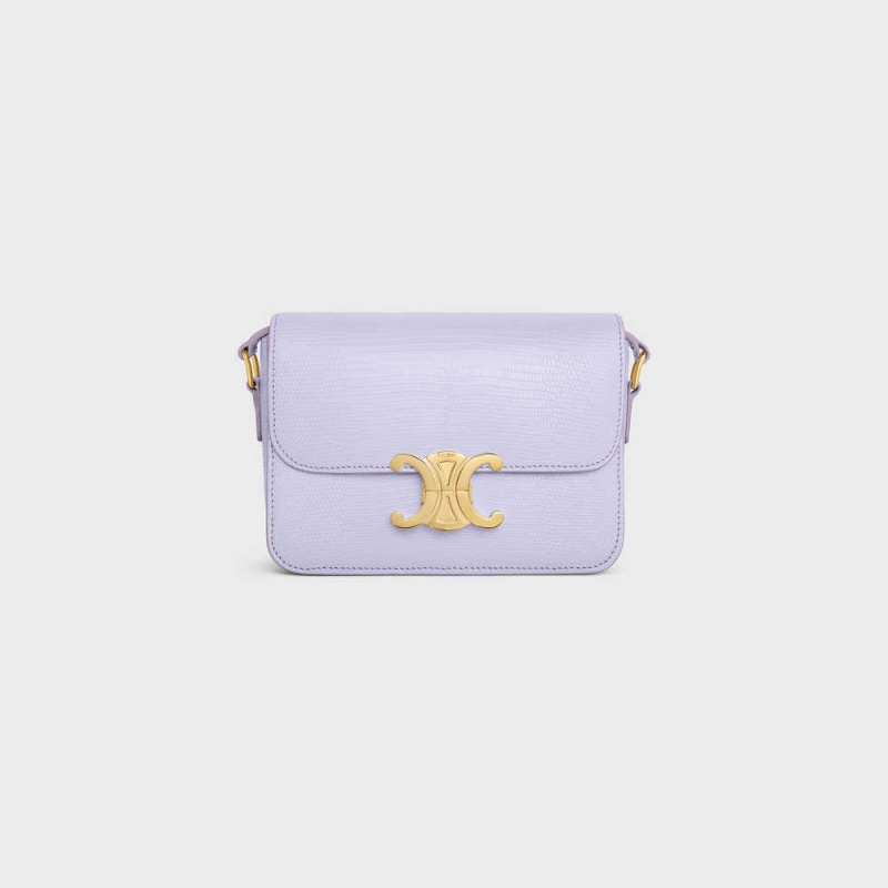 Triomphe Celine Teen Bag In Lizard Lavande Clair | CL-593216