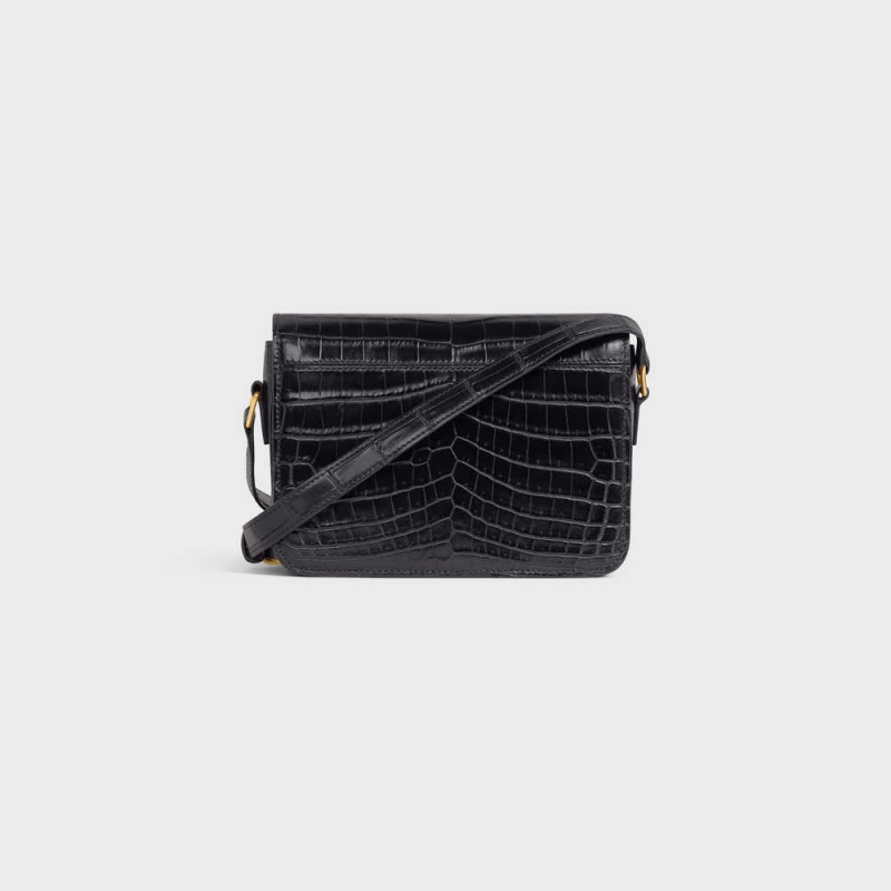 Triomphe Celine Teen Bag In Niloticus Crocodile Noir | CL-593208