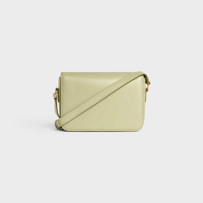 Triomphe Celine Teen Bag In Shiny Calfskin Vert | CL-593202