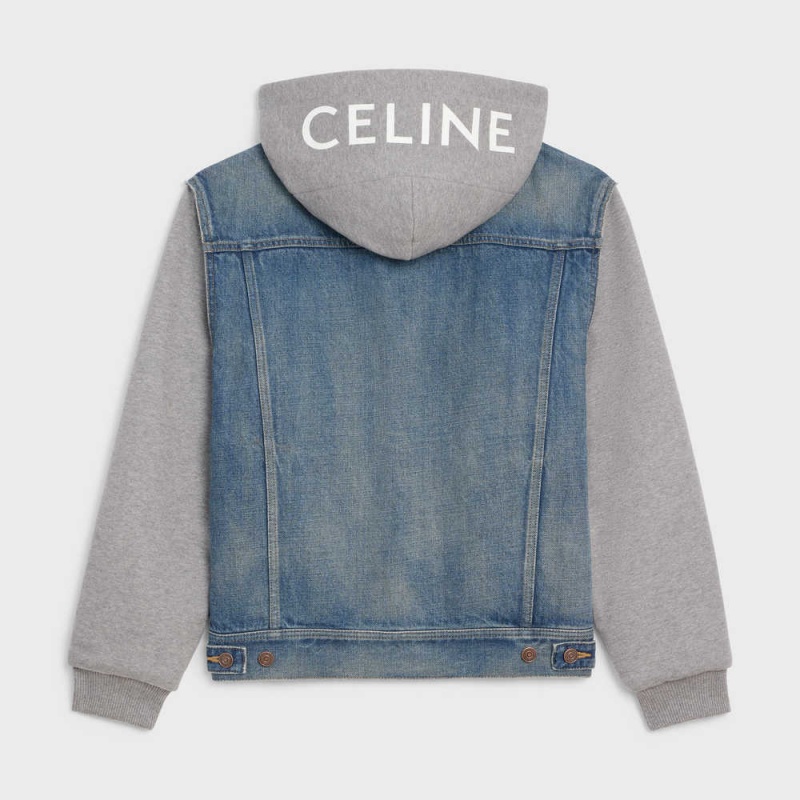 Vestes Celine Trucker In Union Wash Denim Lavage | CL-592687